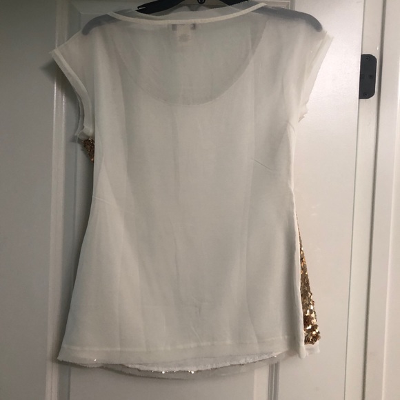 Gold Sequin Front Blouse - Picture 3 of 4